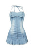 Blow Ya Mind Washed Denim Mini Dress